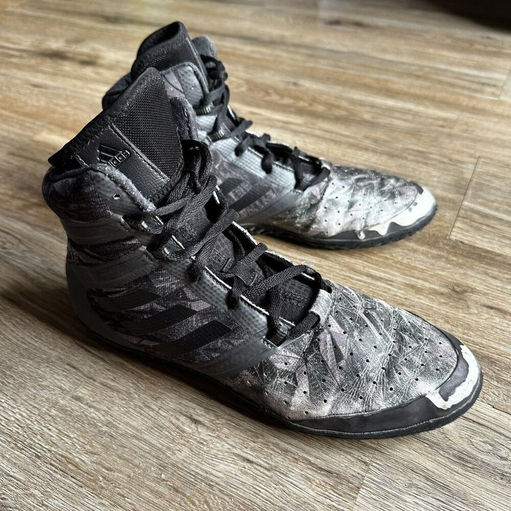 Adidas Impact Digital Wrestling Shoes Men’s Size 7 Black Gray CQ1768